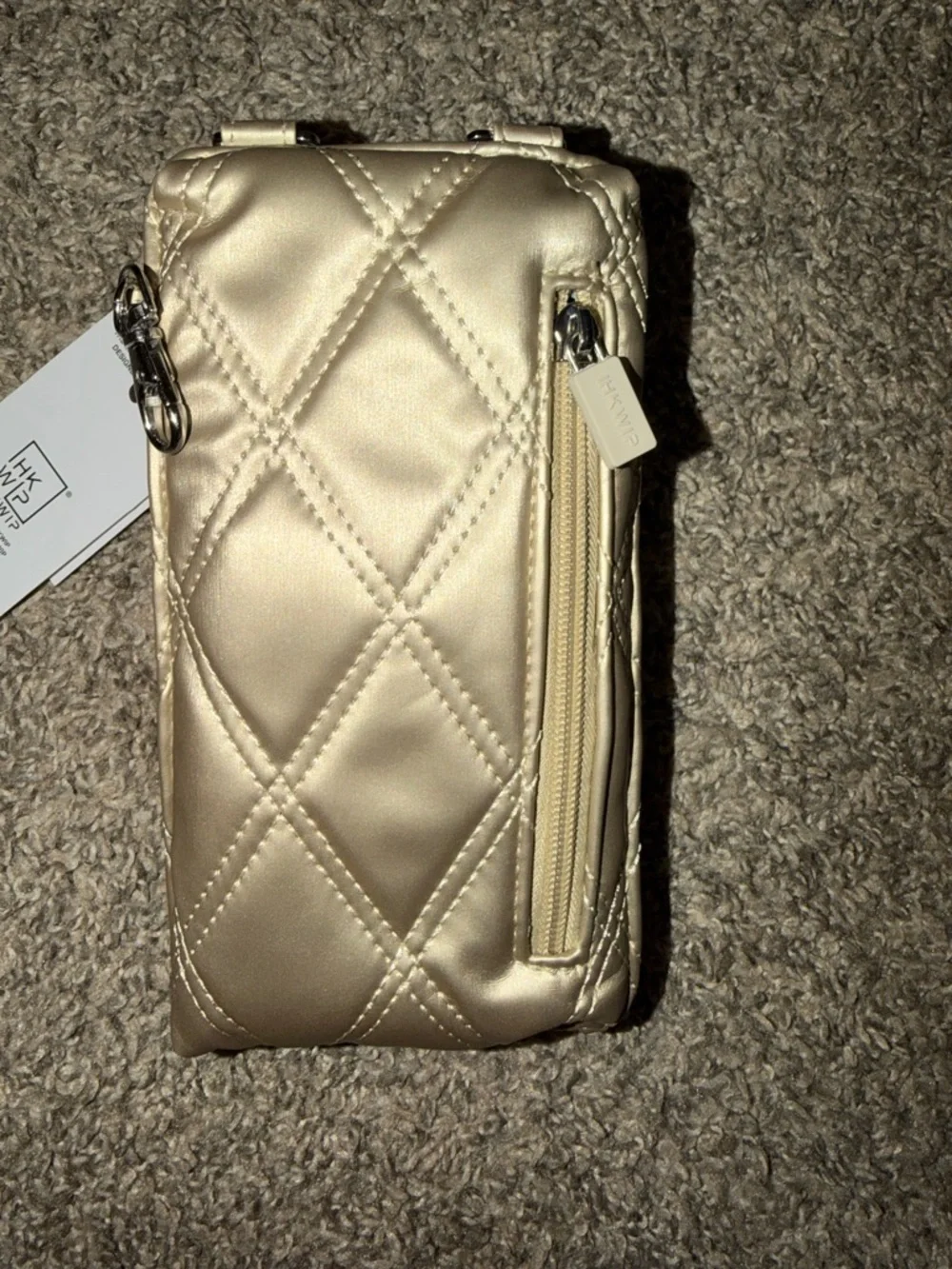 Ihkwip Ring-Ring Gold Phone Crossbody RFID Wallet